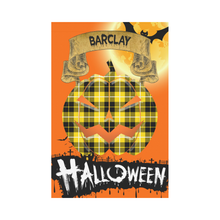 Load image into Gallery viewer, Barclay Dress Modern Tartan Jack O&#39; Lantern Garden Flag / Halloween Home Decor NN4