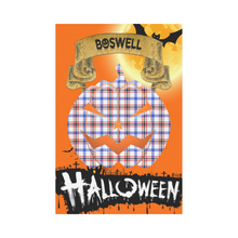 Load image into Gallery viewer, Boswell Modern Tartan Jack O&#39; Lantern Garden Flag / Halloween Home Decor NN4