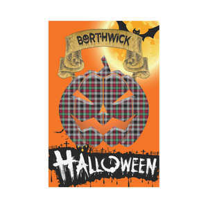 Borthwick Ancient Tartan Jack O' Lantern Garden Flag / Halloween Home Decor NN4