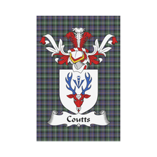 Load image into Gallery viewer, Coutts Tartan Clan Badge Garden Flag K9