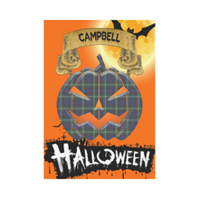 Load image into Gallery viewer, Campbell Argyll Modern Tartan Jack O&#39; Lantern Garden Flag / Halloween Home Decor NN4