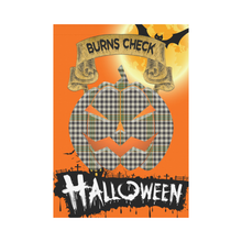 Load image into Gallery viewer, Burns Check Tartan Jack O&#39; Lantern Garden Flag / Halloween Home Decor NN4