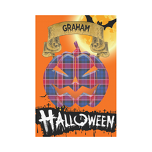 Load image into Gallery viewer, Graham of Menteith Red Tartan Jack O&#39; Lantern Garden Flag / Halloween Home Decor NN8