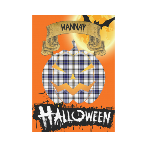 Hannay Tartan Jack O' Lantern Garden Flag / Halloween Home Decor NN8