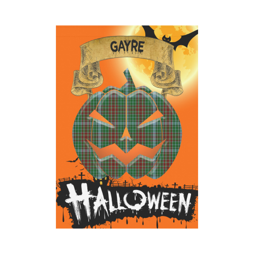 Gayre Tartan Jack O' Lantern Garden Flag / Halloween Home Decor NN8