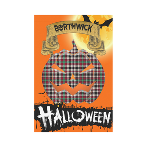 Borthwick Dress Ancient Tartan Jack O' Lantern Garden Flag / Halloween Home Decor NN4