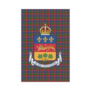 CANADA QUEBEC TARTAN COAT OF ARMS GARDEN FLAG  k9