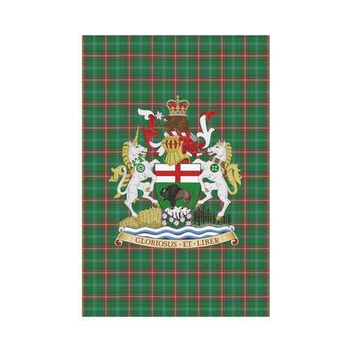 CANADA MANITOBA TARTAN COAT OF ARMS GARDEN FLAG k9