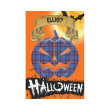 Load image into Gallery viewer, Elliot Modern Tartan Jack O&#39; Lantern Garden Flag / Halloween Home Decor NN4