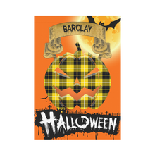 Load image into Gallery viewer, Barclay Dress Modern Tartan Jack O&#39; Lantern Garden Flag / Halloween Home Decor NN4