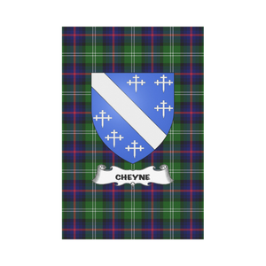 Cheyne Tartan Flag Clan Badge K3