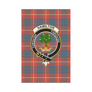 Hamilton Ancient Tartan Flag Clan Badge K7