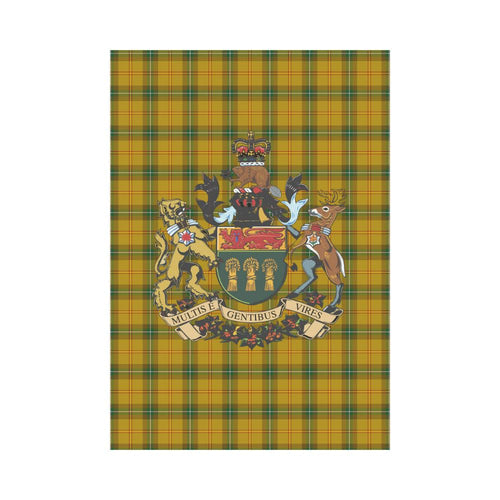 CANADA SASKATCHEWAN TARTAN COAT OF ARMS GARDEN FLAG k9