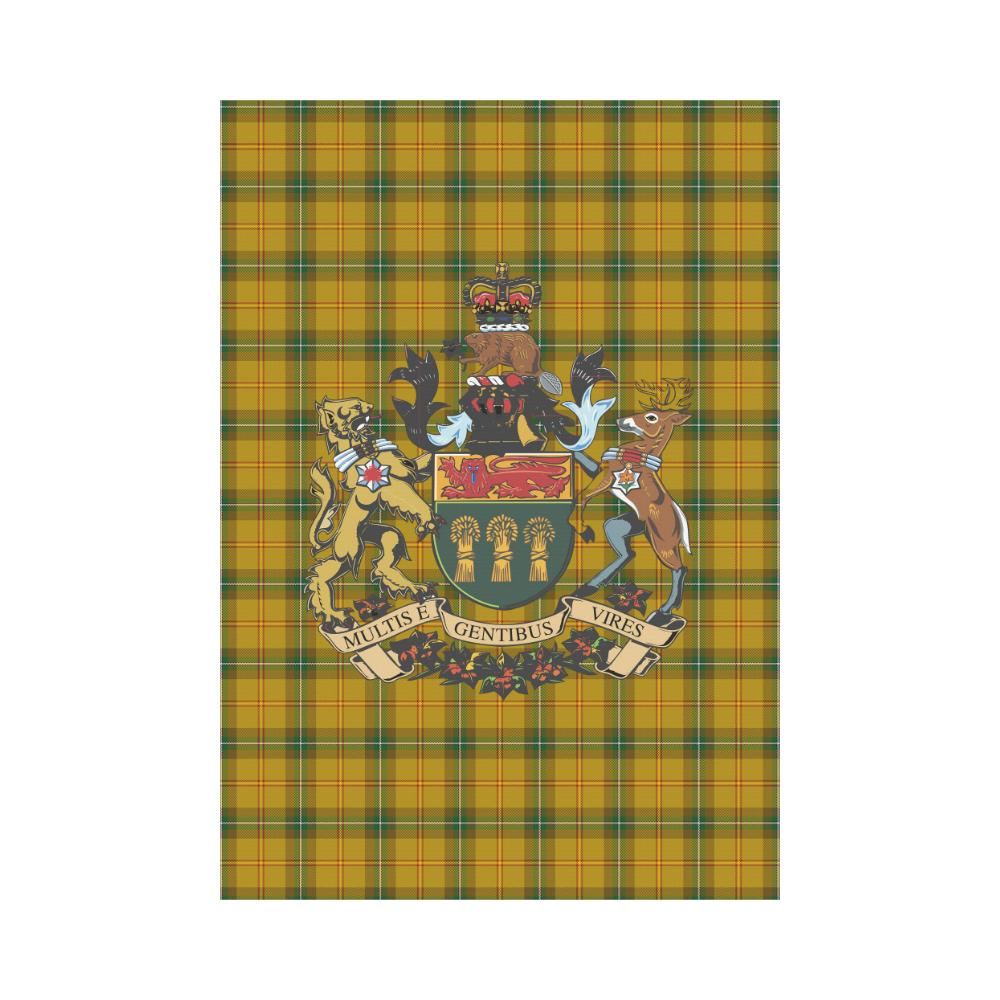 CANADA SASKATCHEWAN TARTAN COAT OF ARMS GARDEN FLAG k9