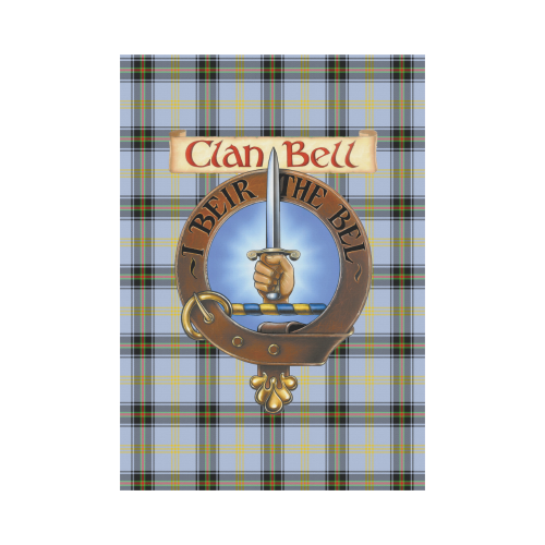 Clan Bell Tartan Flag - Clan Badge K7