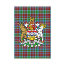 Load image into Gallery viewer, CANADA BRITISH COLUMBIA TARTAN COAT OF ARMS GARDEN FLAG k9