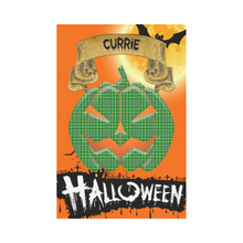 Load image into Gallery viewer, Currie Tartan Jack O&#39; Lantern Garden Flag / Halloween Home Decor NN4